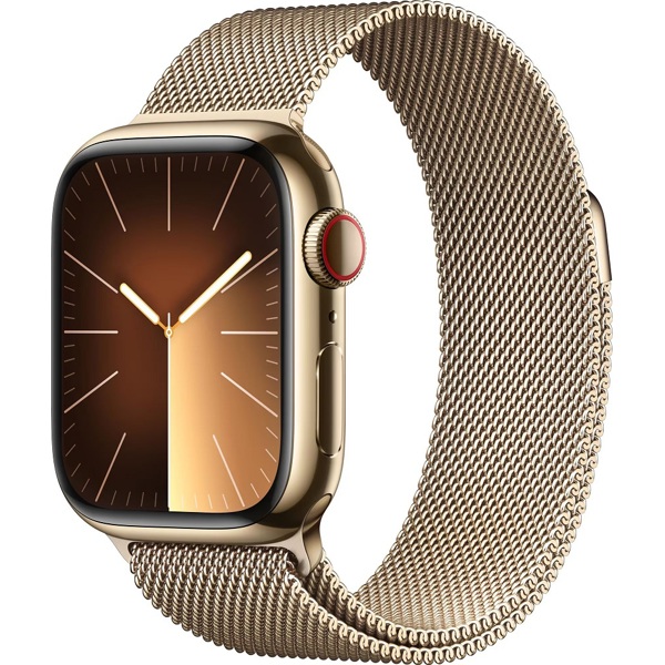 Smart watch Apple Watch Series 9 Stainless steel 45 mm Gold