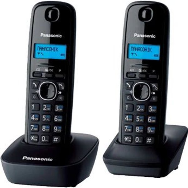 Landline phone Panasonic KX-TG1612 Duo Black