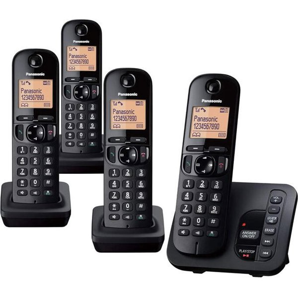 Landline phone Panasonic  KX-TGC224 QUADRUPLE Black
