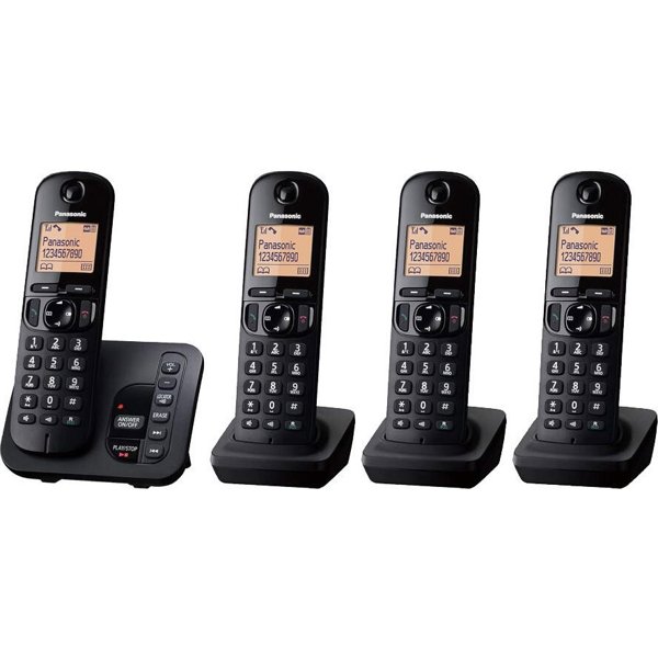 Landline phone Panasonic  KX-TGC224 QUADRUPLE Black